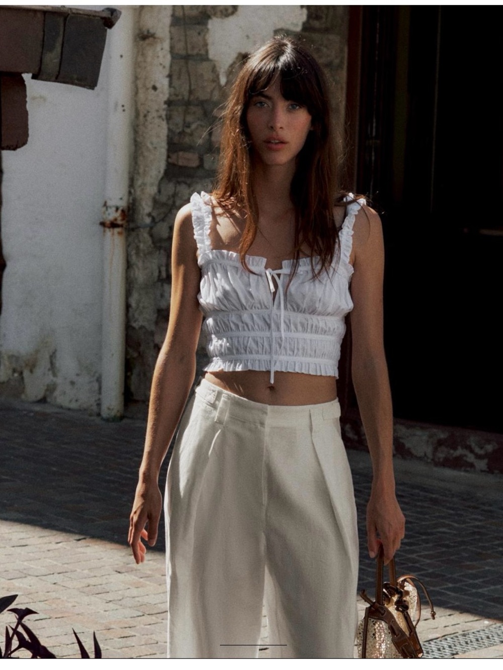 NWT Zara Poplin White Top Size Medium - Picture 2 of 5